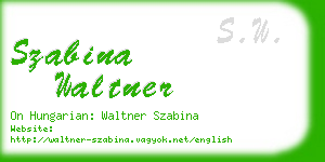 szabina waltner business card